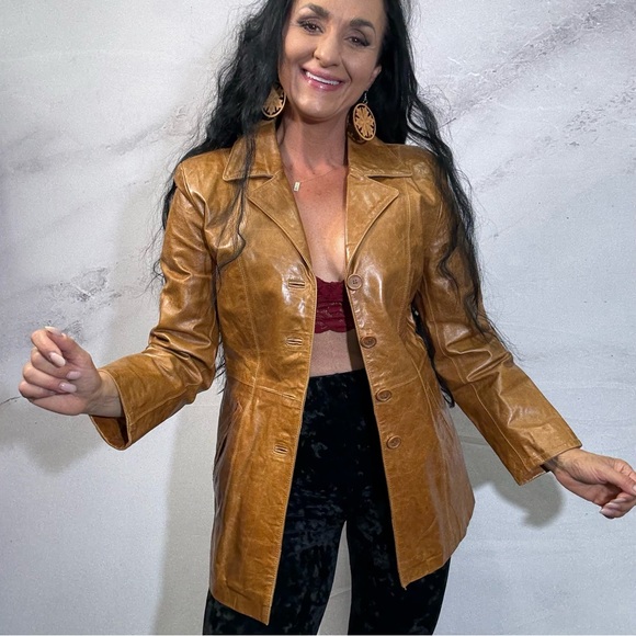 Vera Pelle Jackets & Blazers - Vera Pelle Brown Leather Jacket
